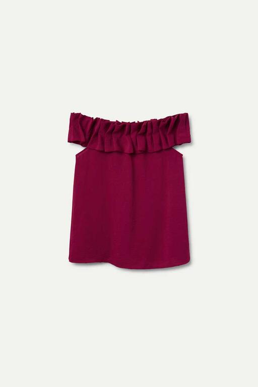 TOP VOLANT MAGENTA