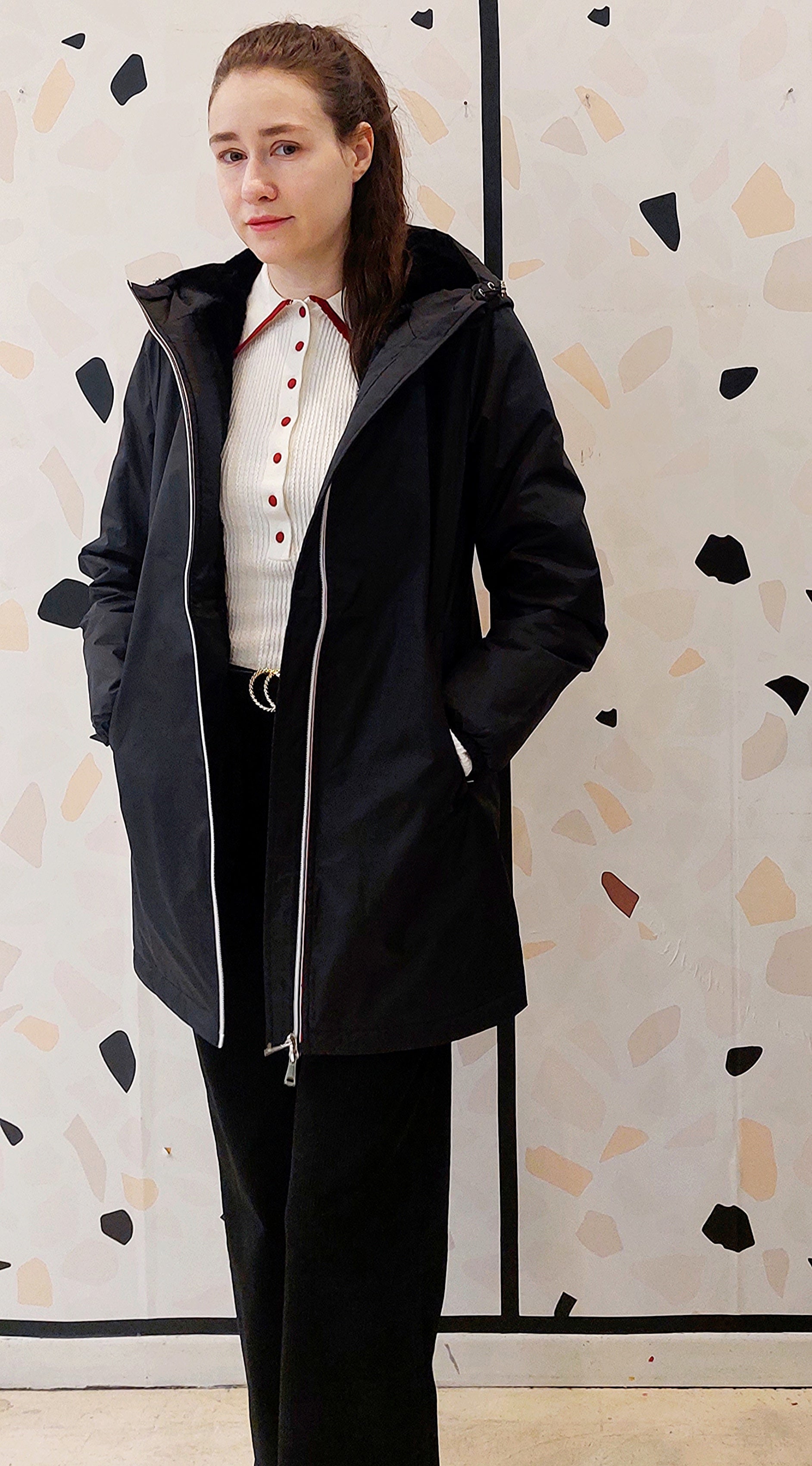 PARKA IMPERMEABILE NERO IMBOTTITO