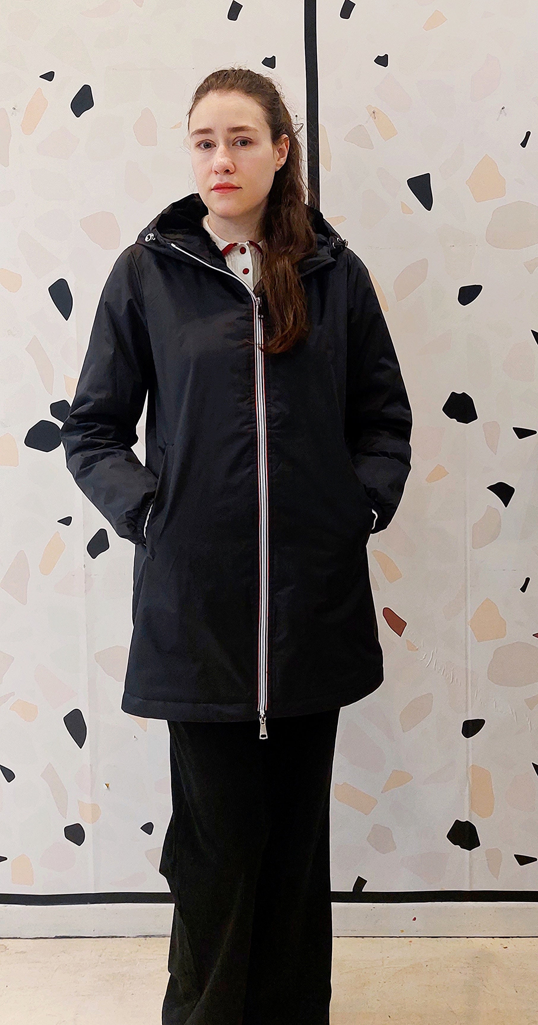 PARKA IMPERMEABILE NERO IMBOTTITO