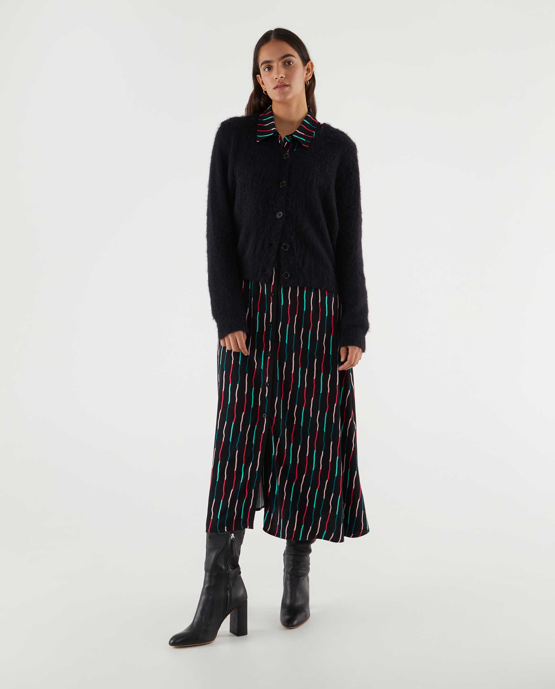 CARDIGAN NERO CALDO