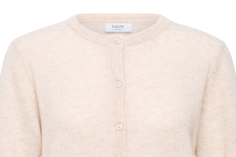 CARDIGAN IN LANA E CASHMERE NERO / CREMA