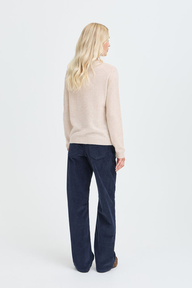 CARDIGAN IN LANA E CASHMERE NERO / CREMA