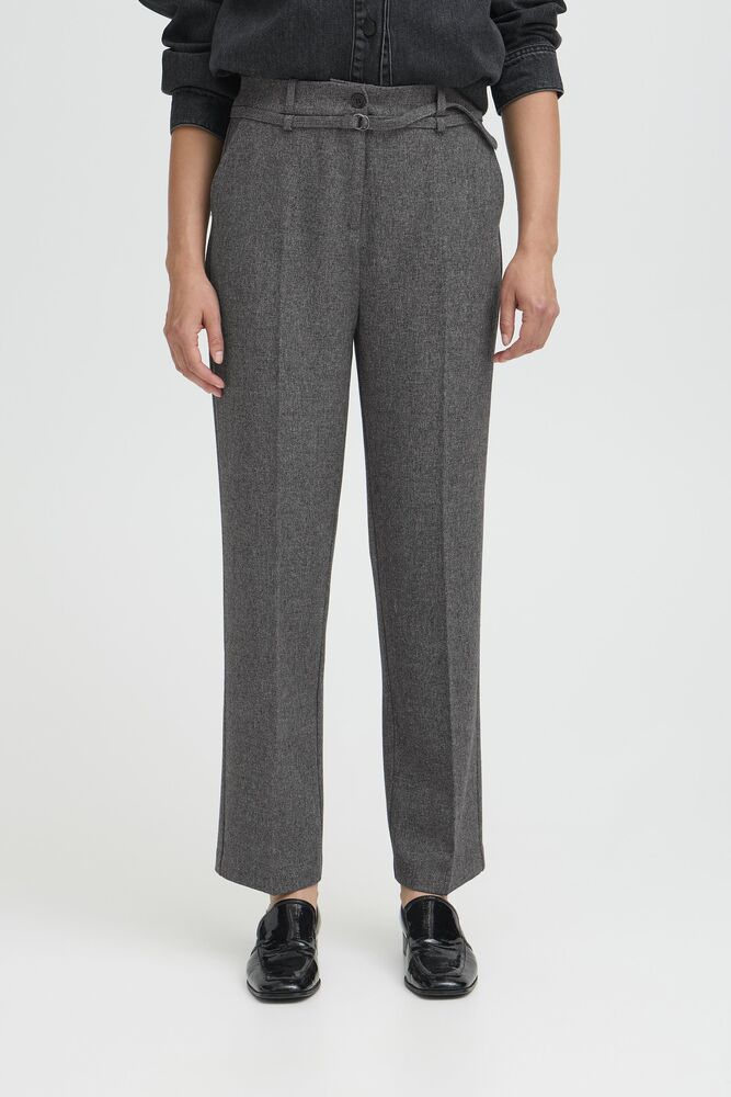 PANTALON GRIGI A VITA ALTA