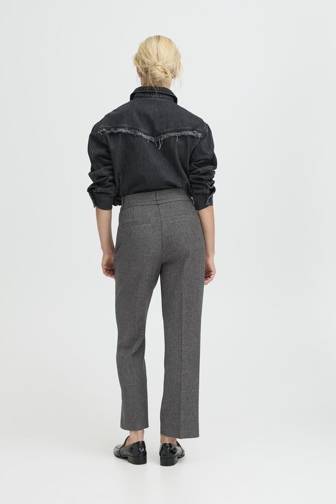 PANTALON GRIGI A VITA ALTA