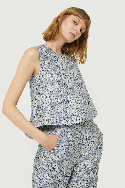 TOP JACQUARD A FIORI