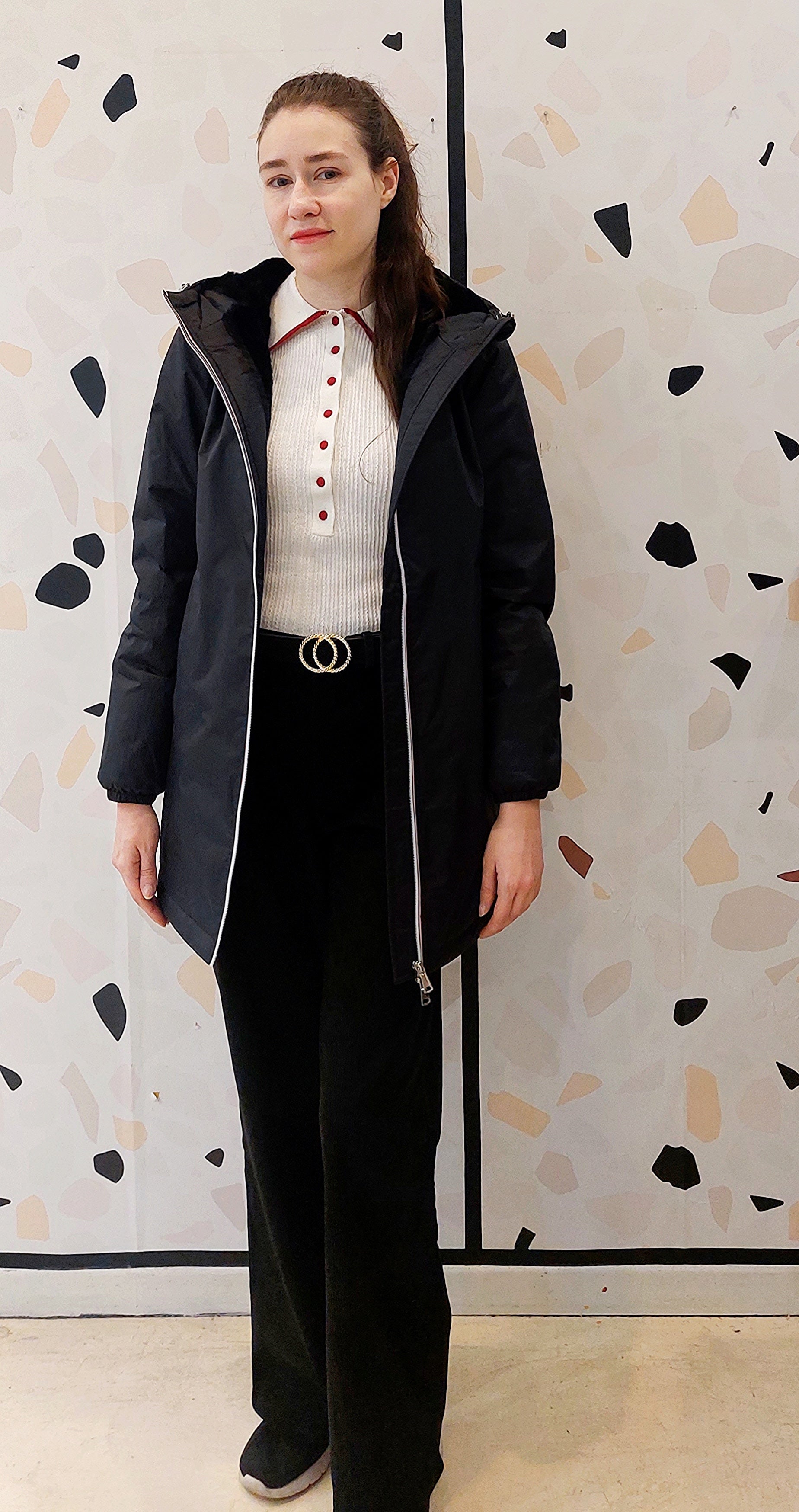 PARKA IMPERMEABILE NERO IMBOTTITO