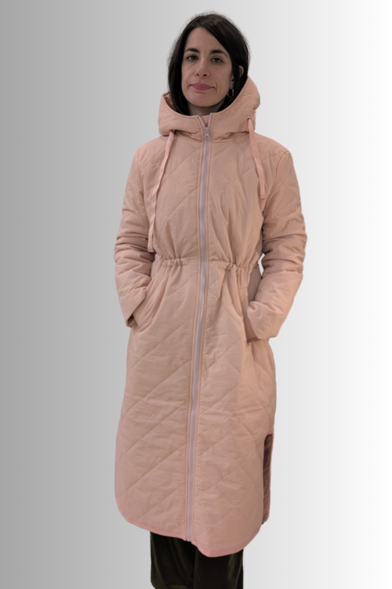 Cappotto trapuntato rosa con cappuccio – Compañía Fantástica