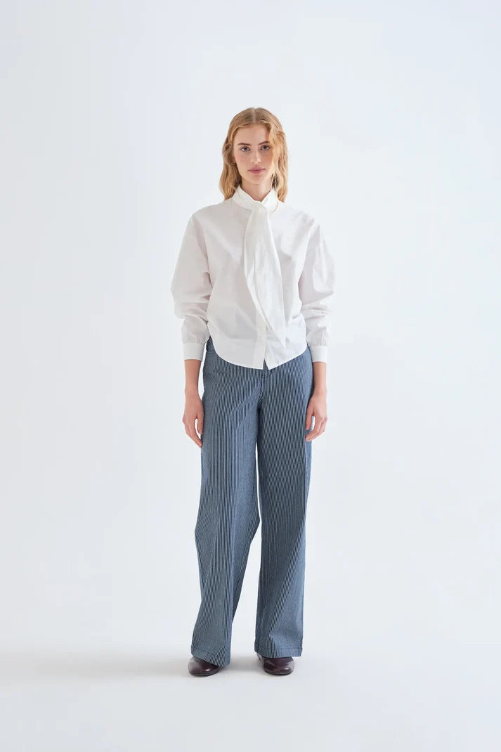 JEANS A RIGHE BLU E BIANCHE