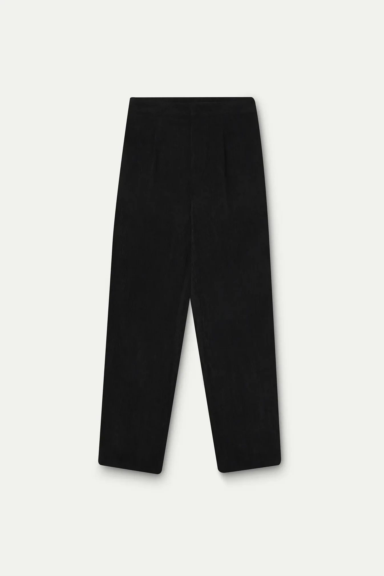 PANTALONI NERI IN VELLUTO A GAMBA DRITTA