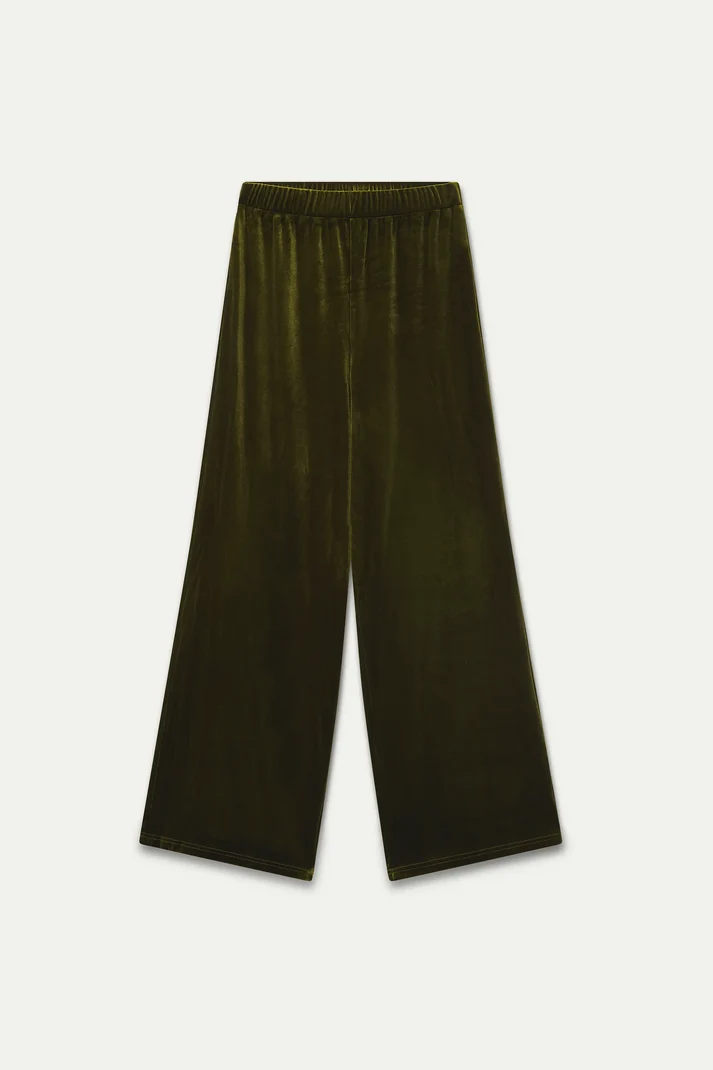 Pantaloni in velluto a coste verde oliva