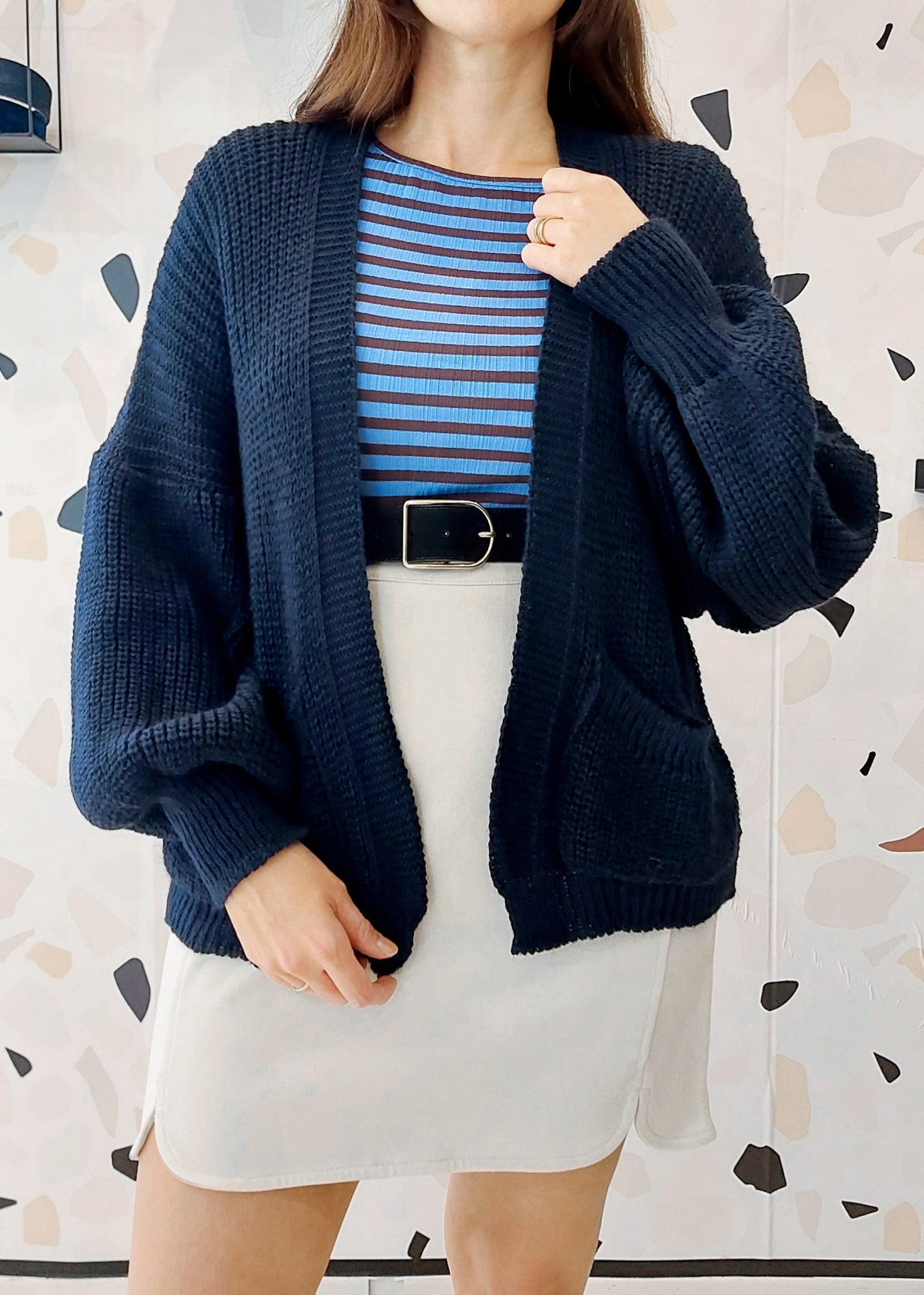 CARDIGAN BLU