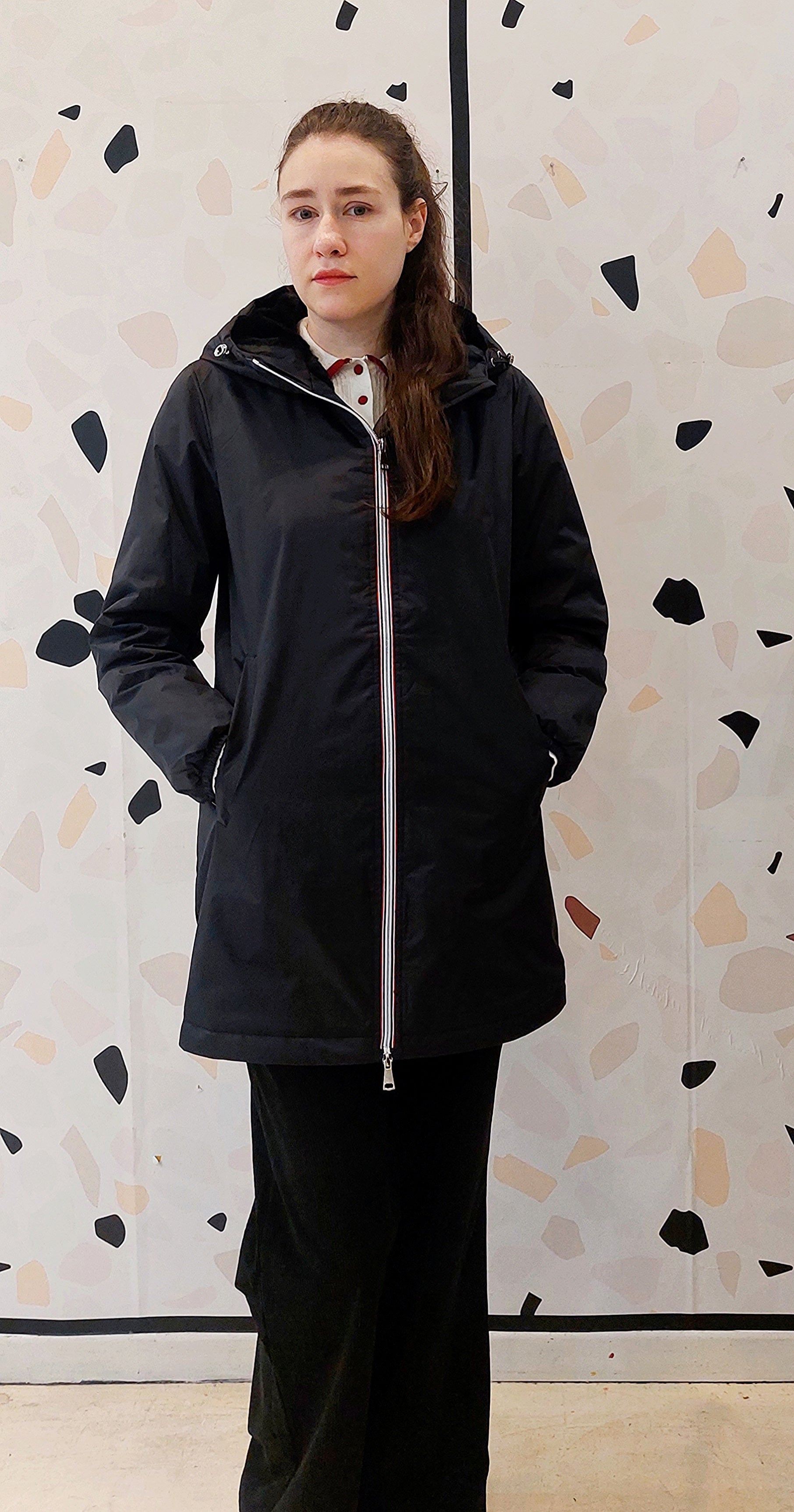 PARKA IMPERMEABILE NERO IMBOTTITO