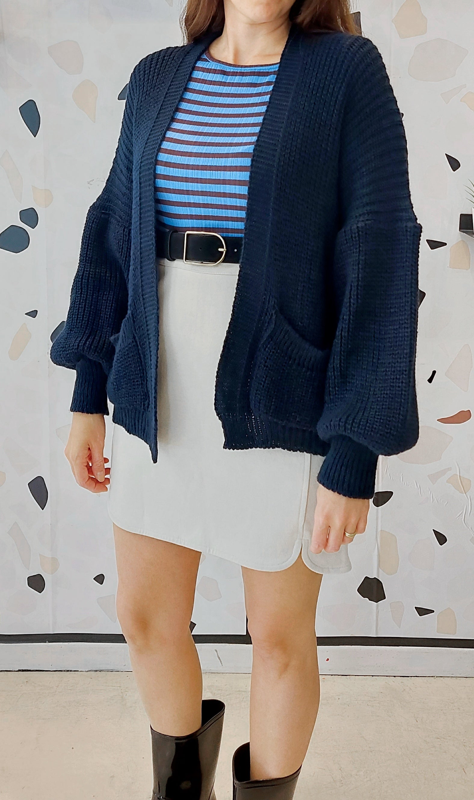 CARDIGAN BLU