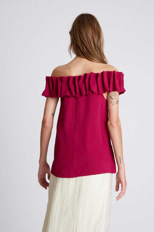 TOP VOLANT MAGENTA