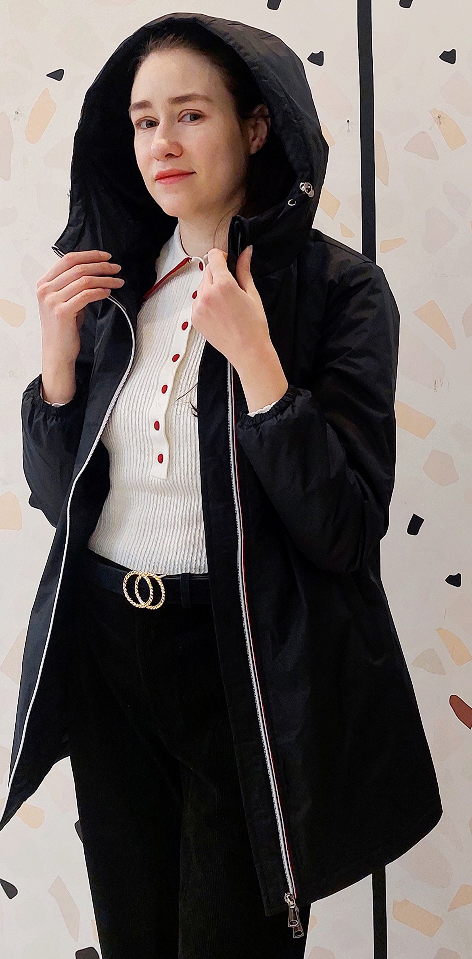 PARKA IMPERMEABILE NERO IMBOTTITO