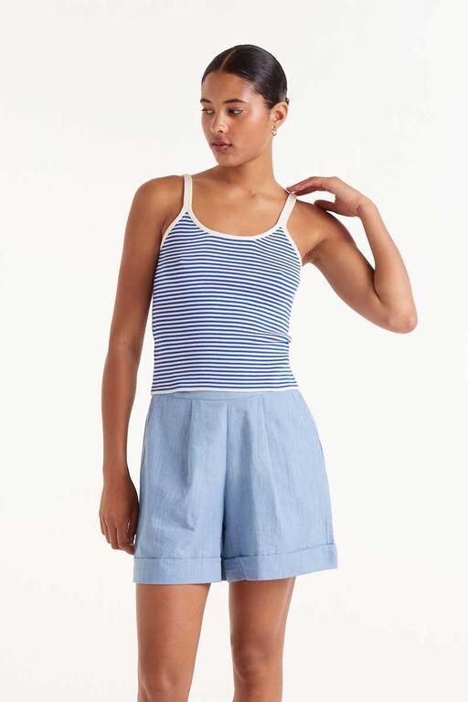 CANOTTA RIGHE BLU