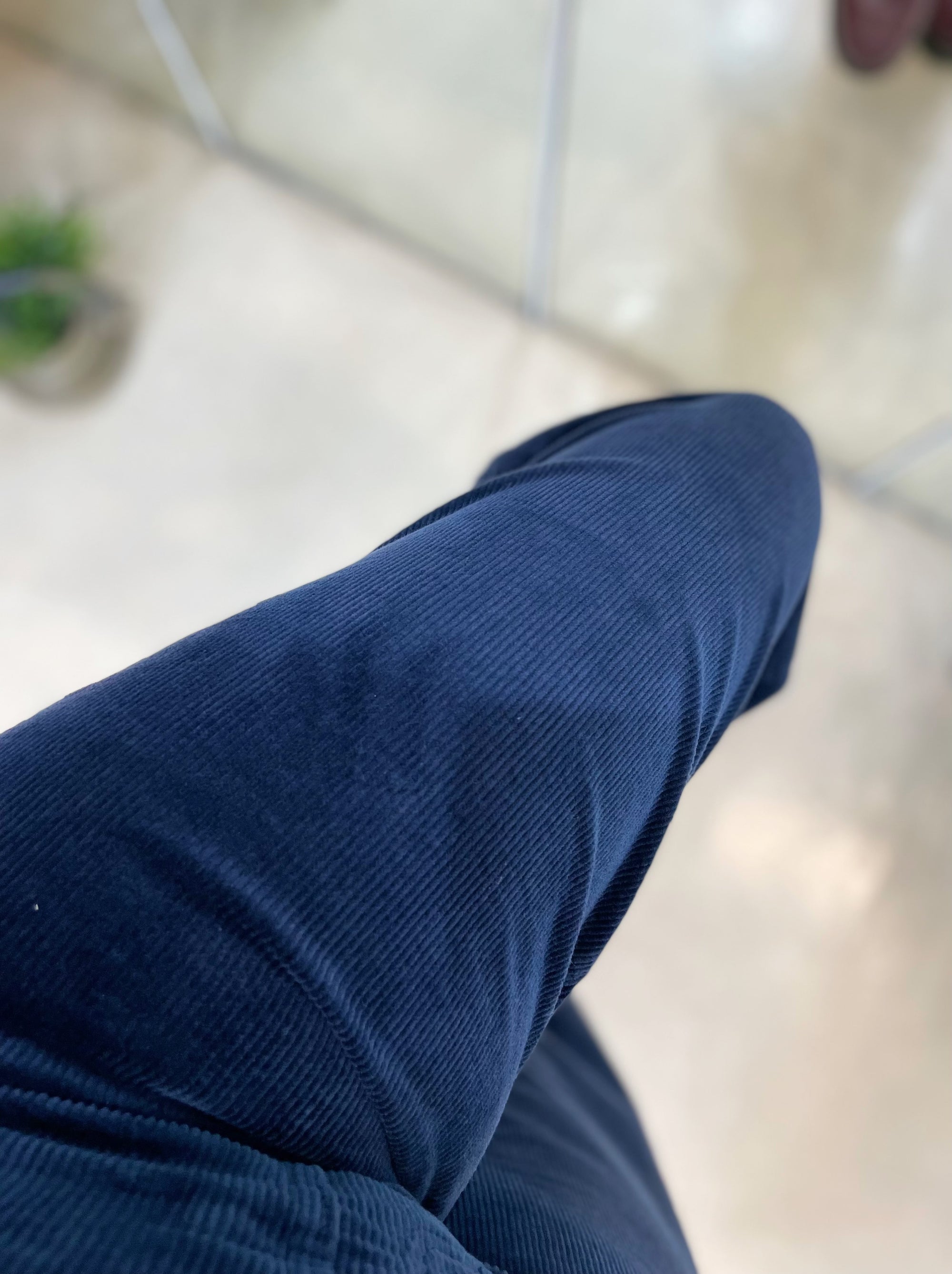 PANTALONI IN VELLUTO BLU