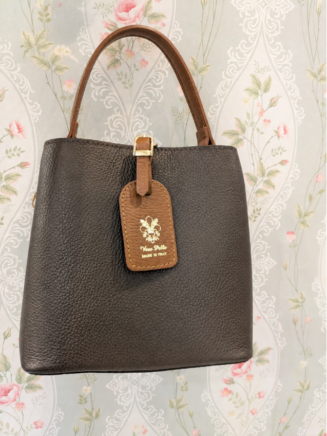 BORSA IN VERA PELLE MADE IN ITALY – DOPPIO MANICO