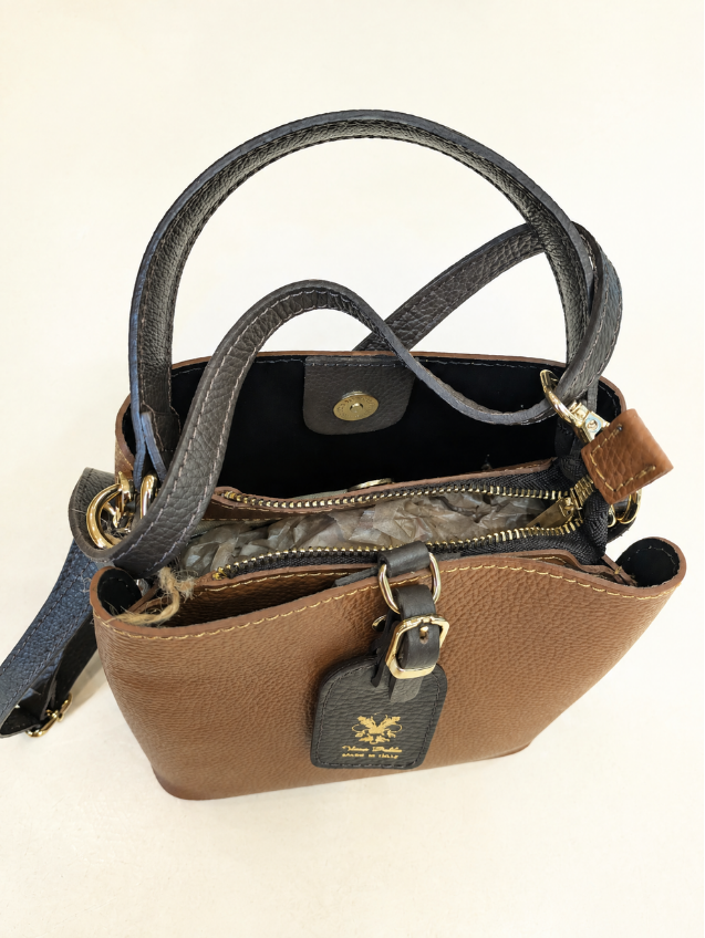 BORSA IN VERA PELLE MADE IN ITALY – DOPPIO MANICO