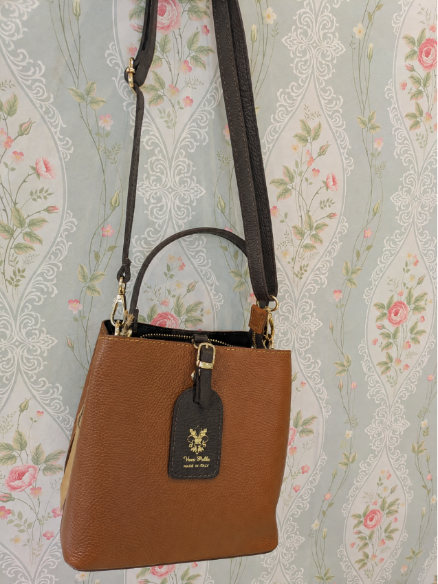 BORSA IN VERA PELLE MADE IN ITALY – DOPPIO MANICO