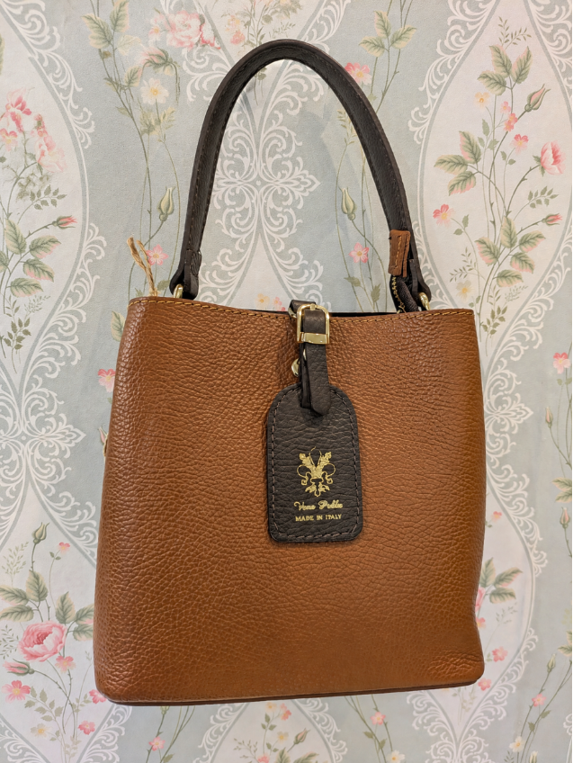 BORSA IN VERA PELLE MADE IN ITALY – DOPPIO MANICO