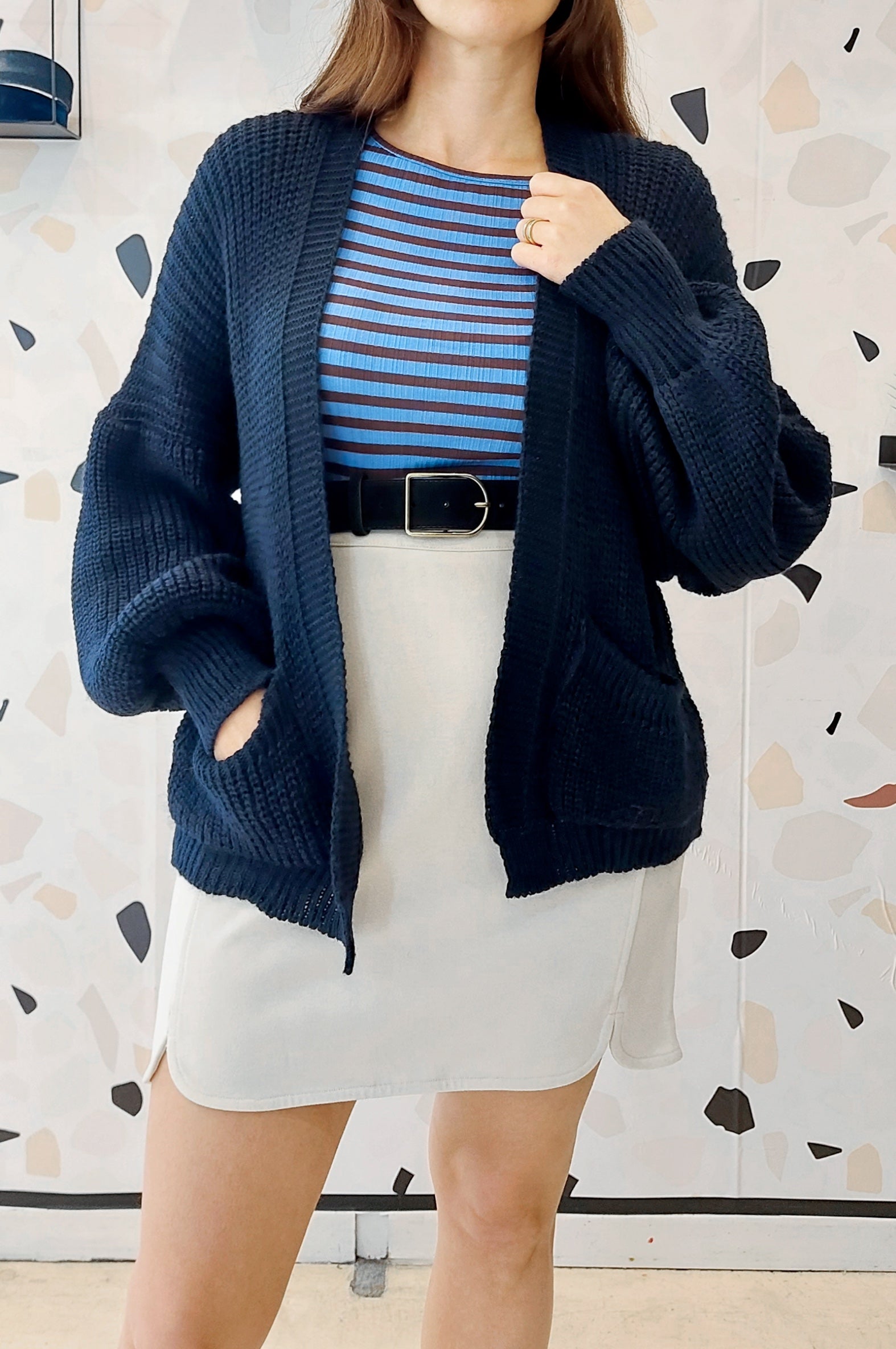 CARDIGAN BLU