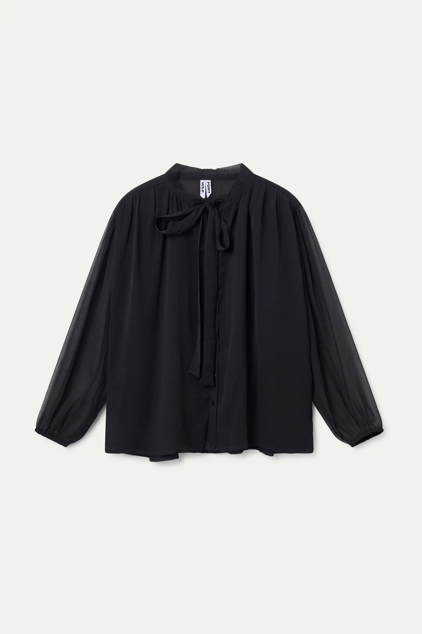 CAMICIA IN CHIFFON NERA