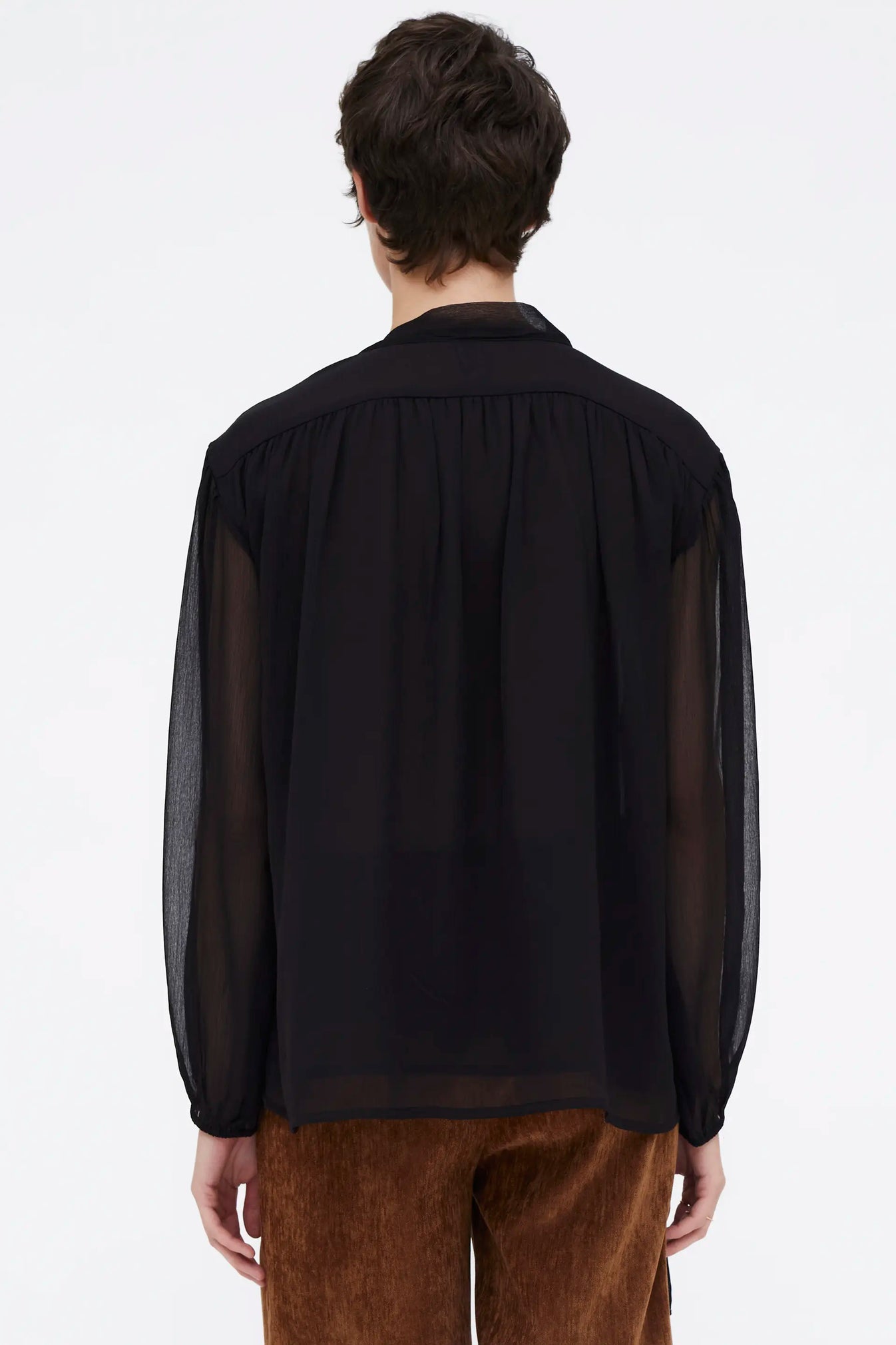 CAMICIA IN CHIFFON NERA