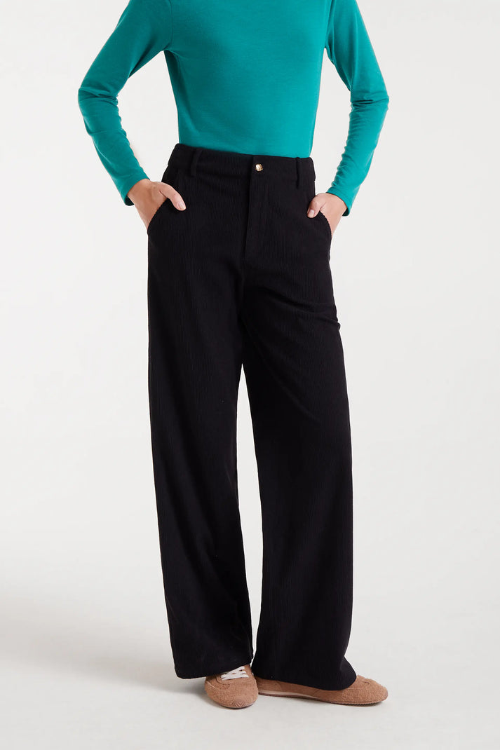 PANTALONI NERI IN VELLUTO