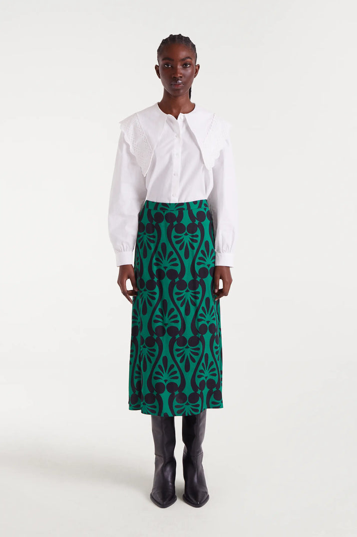 CAMICIA BIANCA CON COLLETTO RICAMATO