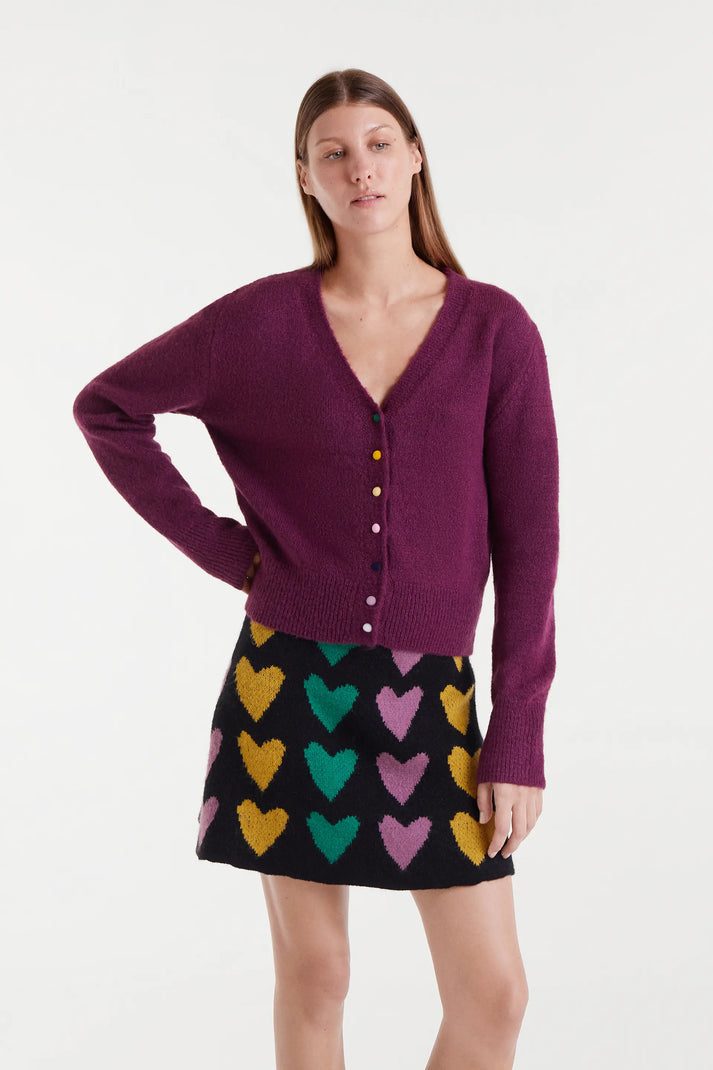 CARDIGAN BORDEAUX