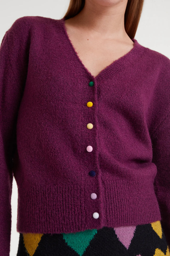 CARDIGAN BORDEAUX
