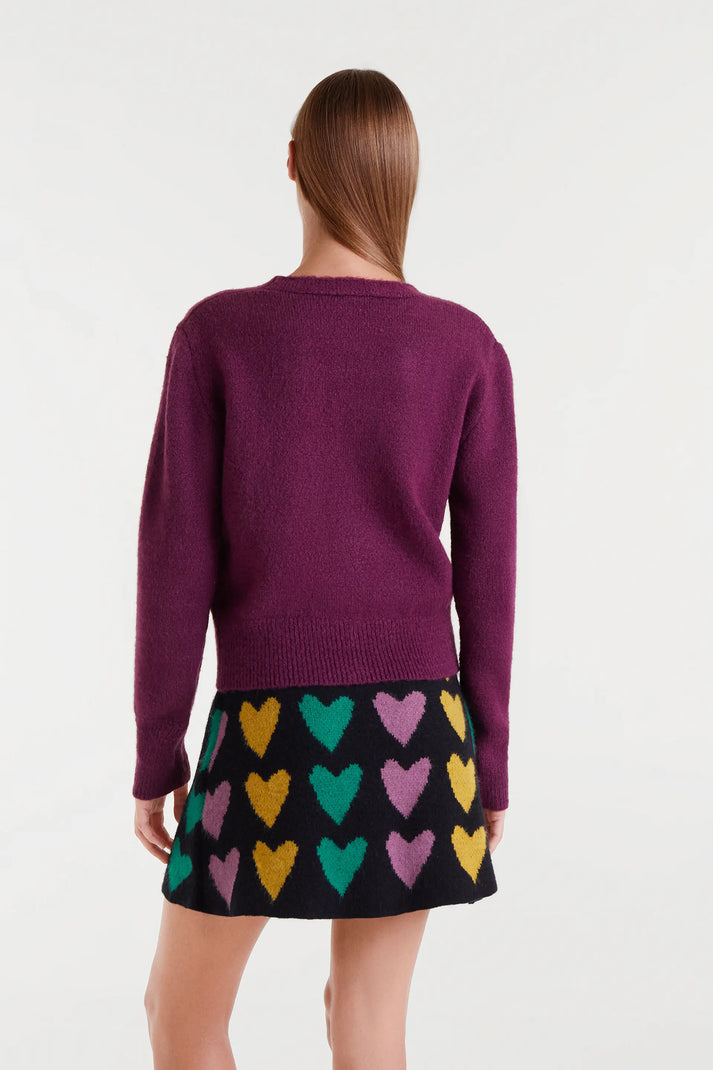 CARDIGAN BORDEAUX