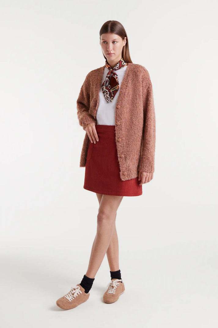 CARDIGAN LUNGO CAMMELLO
