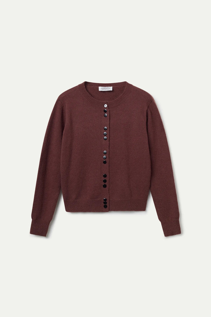 CARDIGAN MARRONE