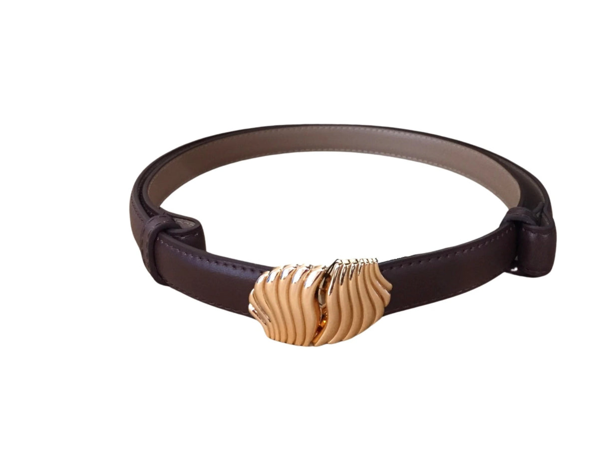 CINTURA CONCHIGLIA MARRONE