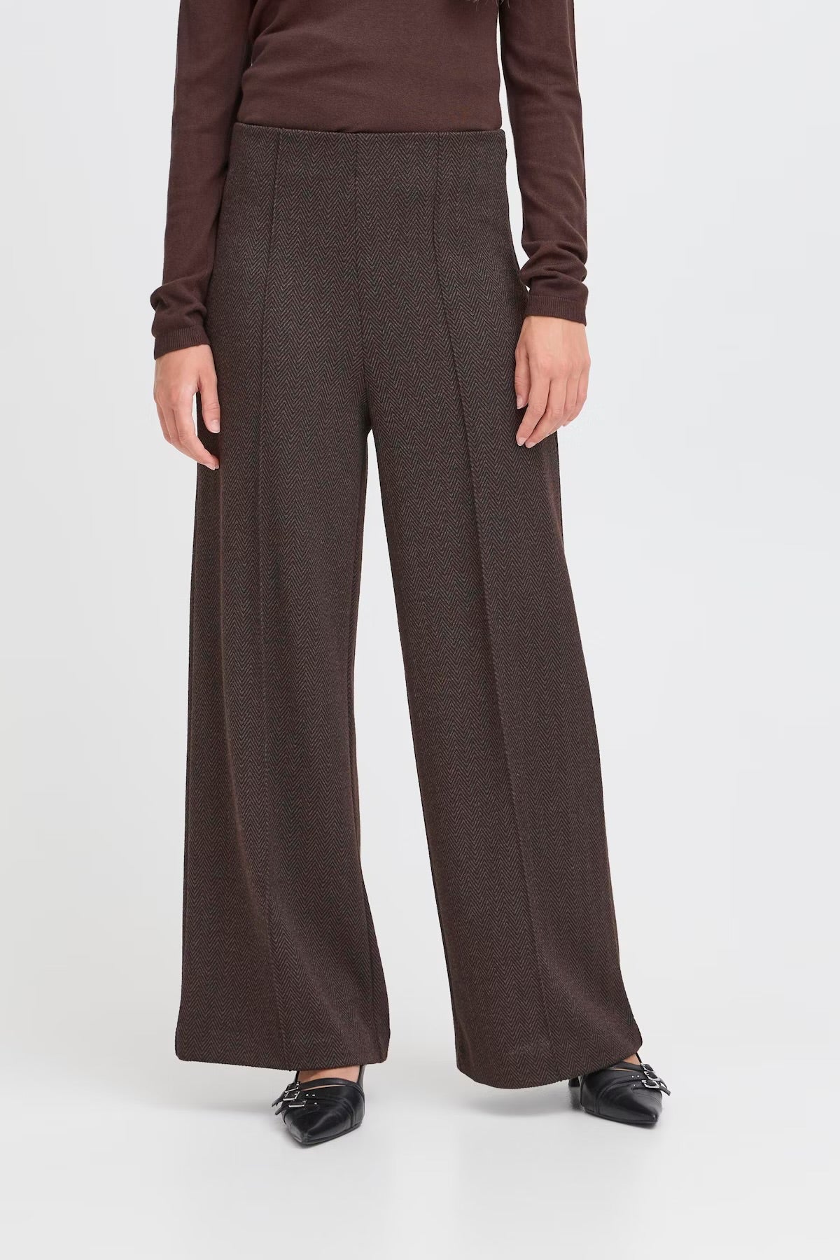 PANTALONE SPIGATO MARRONE