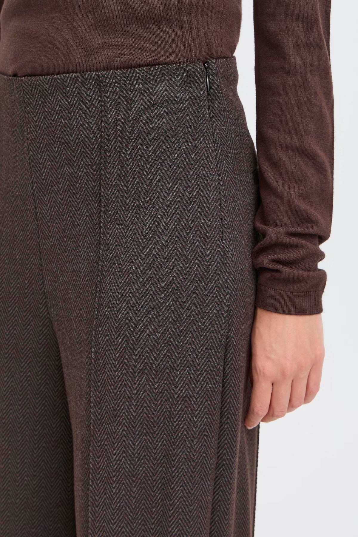 PANTALONE SPIGATO MARRONE