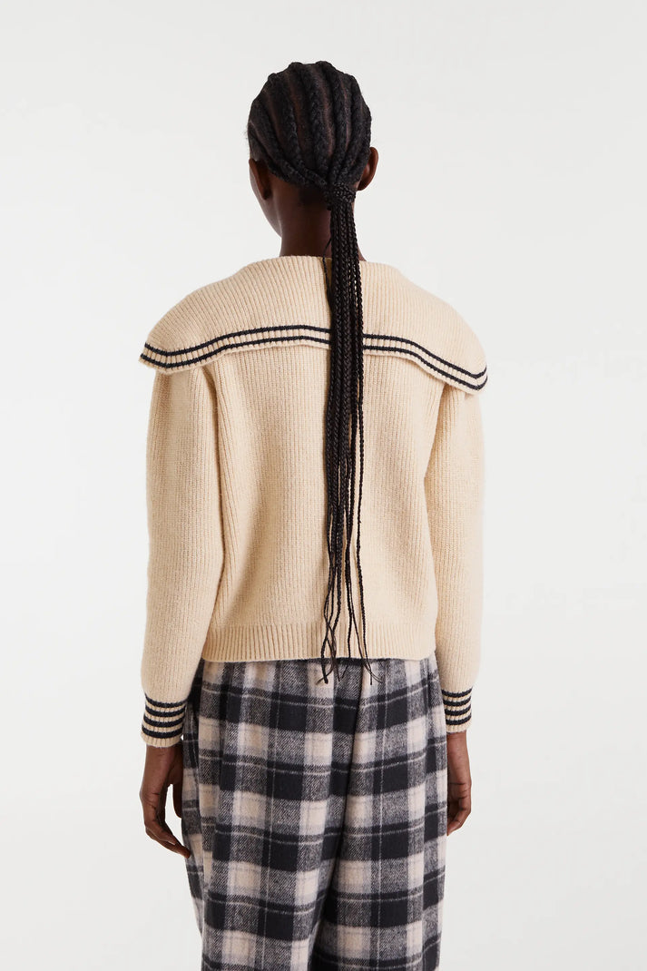 CARDIGAN CON COLLO ALLA MARINARA