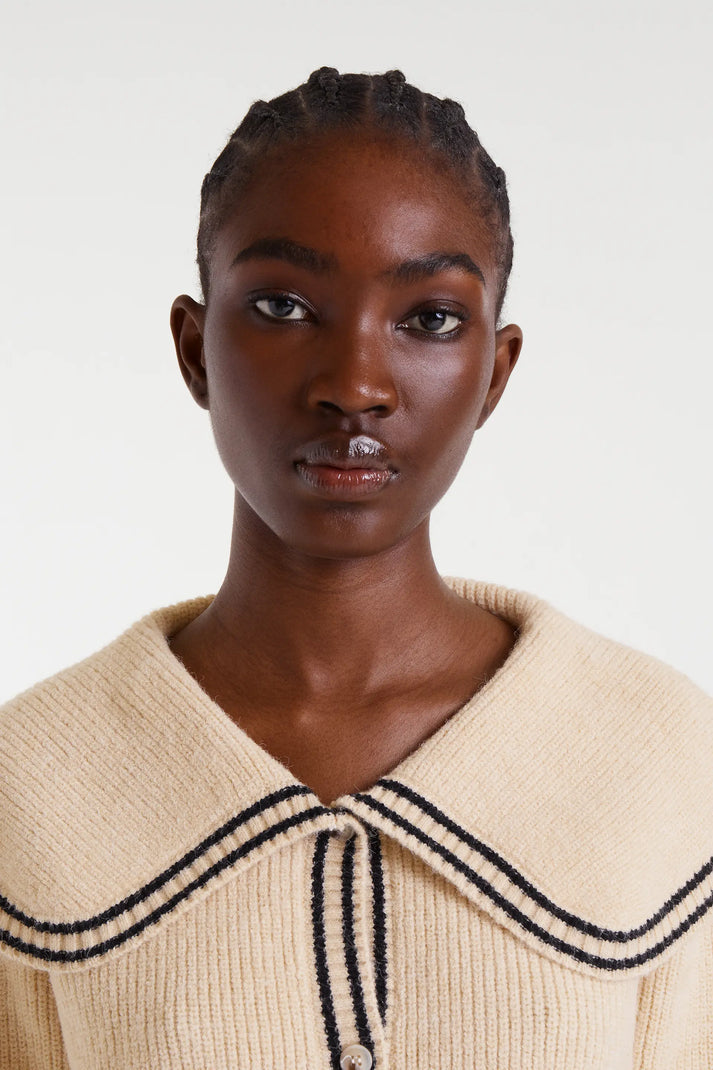 CARDIGAN CON COLLO ALLA MARINARA