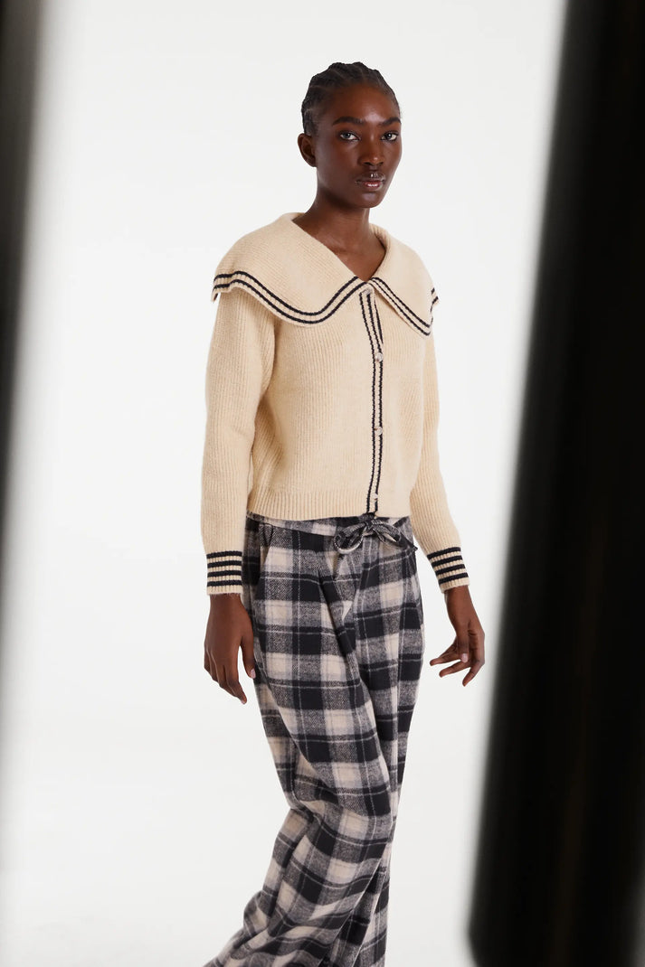 CARDIGAN CON COLLO ALLA MARINARA