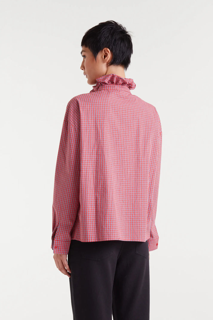CAMICIA A QUADRETTI CON BALZA