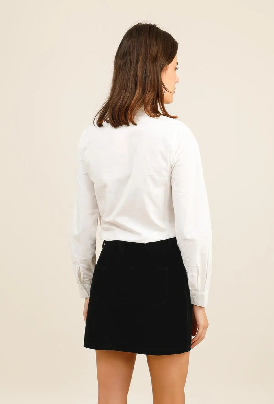 GONNA NERA IN VELLUTO CON FIOCCHI