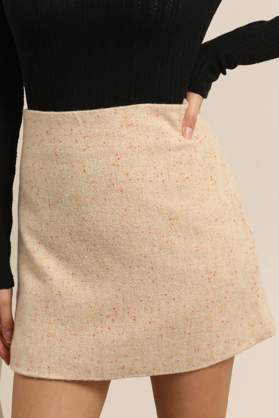 GONNA IN BOUCLE BEIGE