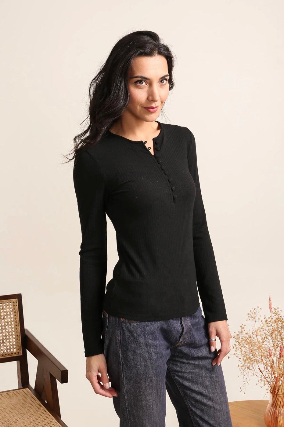 MAGLIA BLU NAVY CON BOTTONI