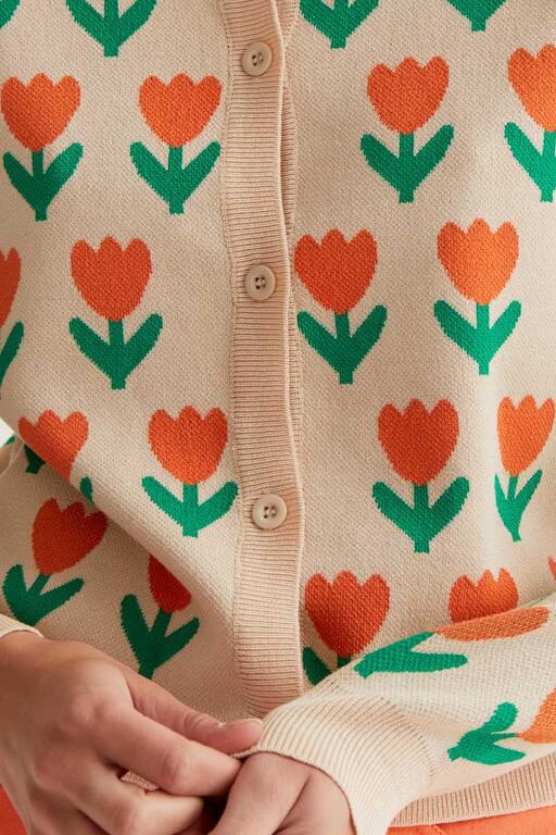 CARDIGAN CON TULIPANI