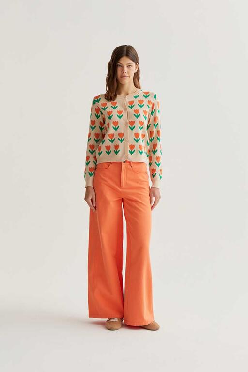 CARDIGAN CON TULIPANI