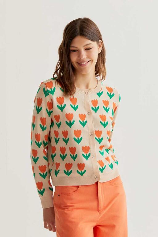 CARDIGAN CON TULIPANI