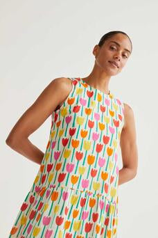 ABITO CORTO TULIPANI