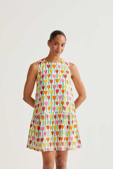 ABITO CORTO TULIPANI